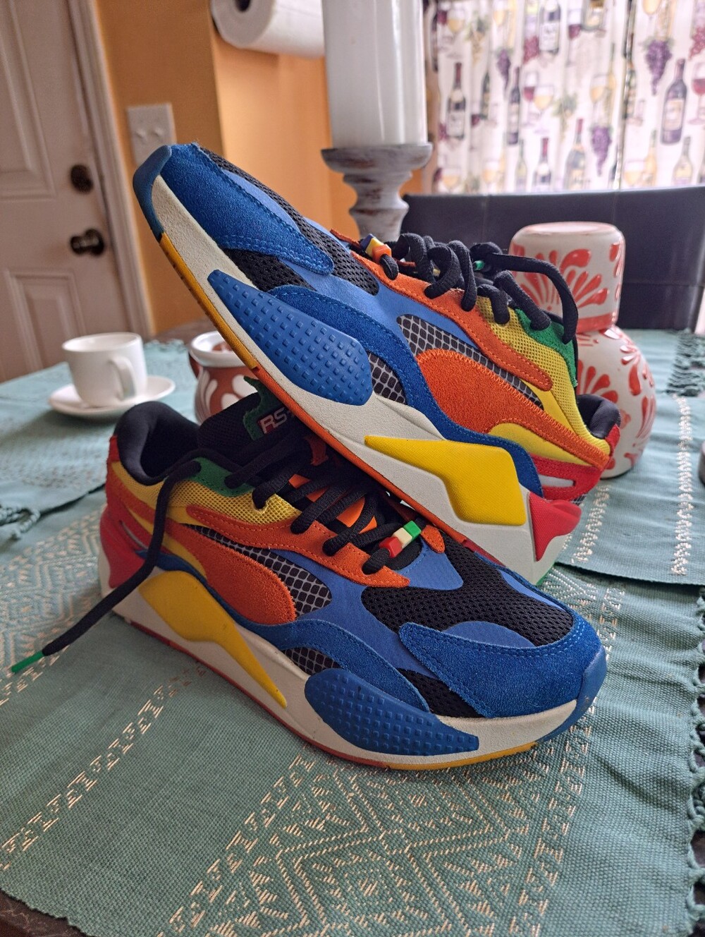 Puma RS-X TETRIS Multicolor Mesh & Suede Sneakers MENS SIZE 10.5 Preowned